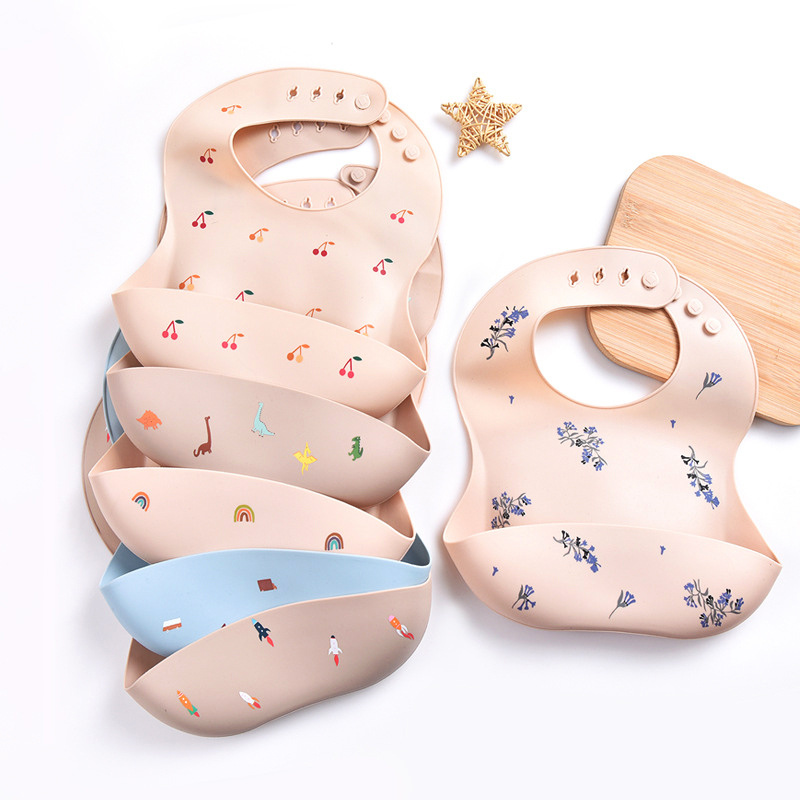 Silicone Baby Bibs - Silicone Baby Bibs 4 Speeds Adjustable