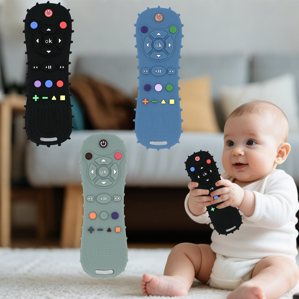 Teething Mitten Baby - 1pcs Baby Remote Control Teether Silicone