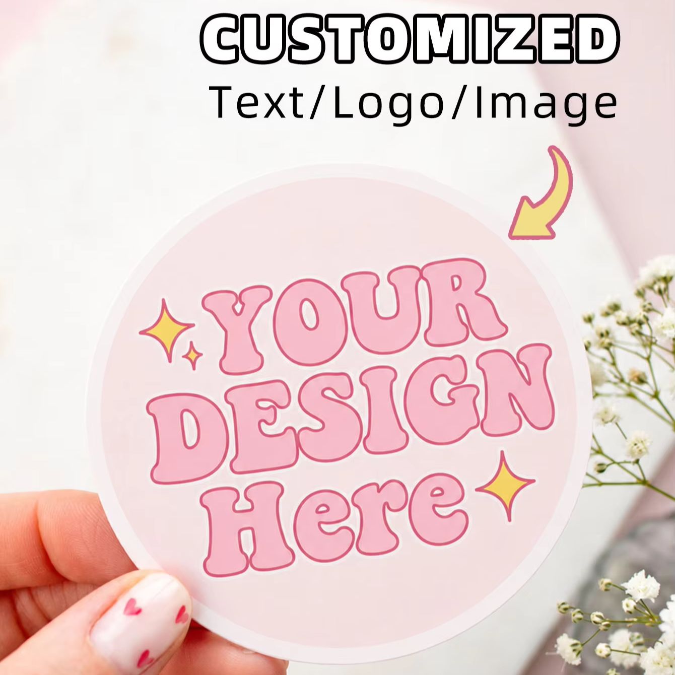 Baby Products Bag - 3/4CM Custom Round Stickers, Custom Image