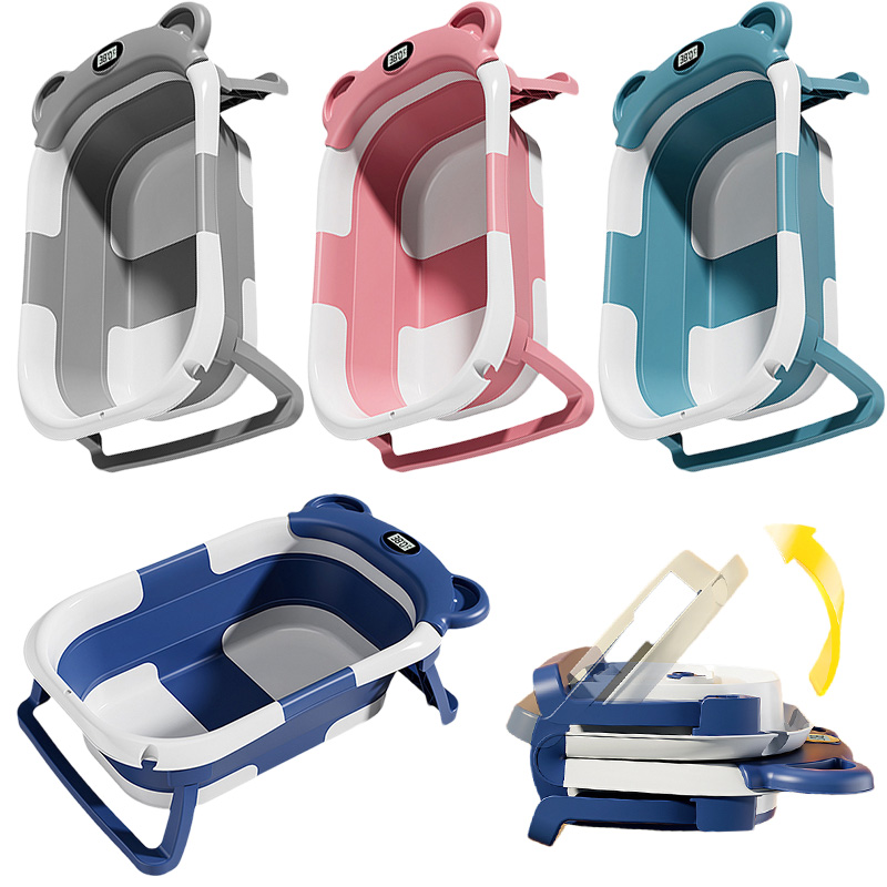 Baby Products For Newborn - Folding Bathtub for Baby Bath Temperature