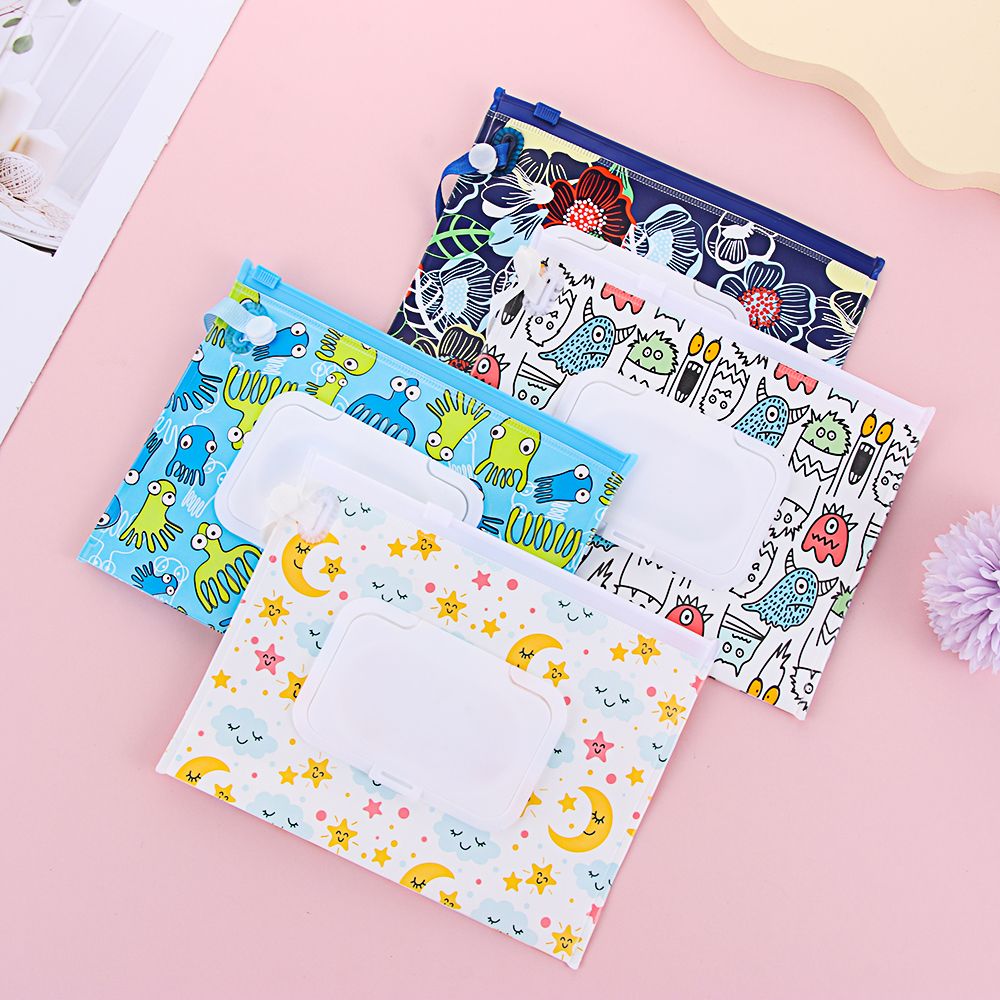 Baby Products Korean - Portable Flip Cover Wet Wipes Bag