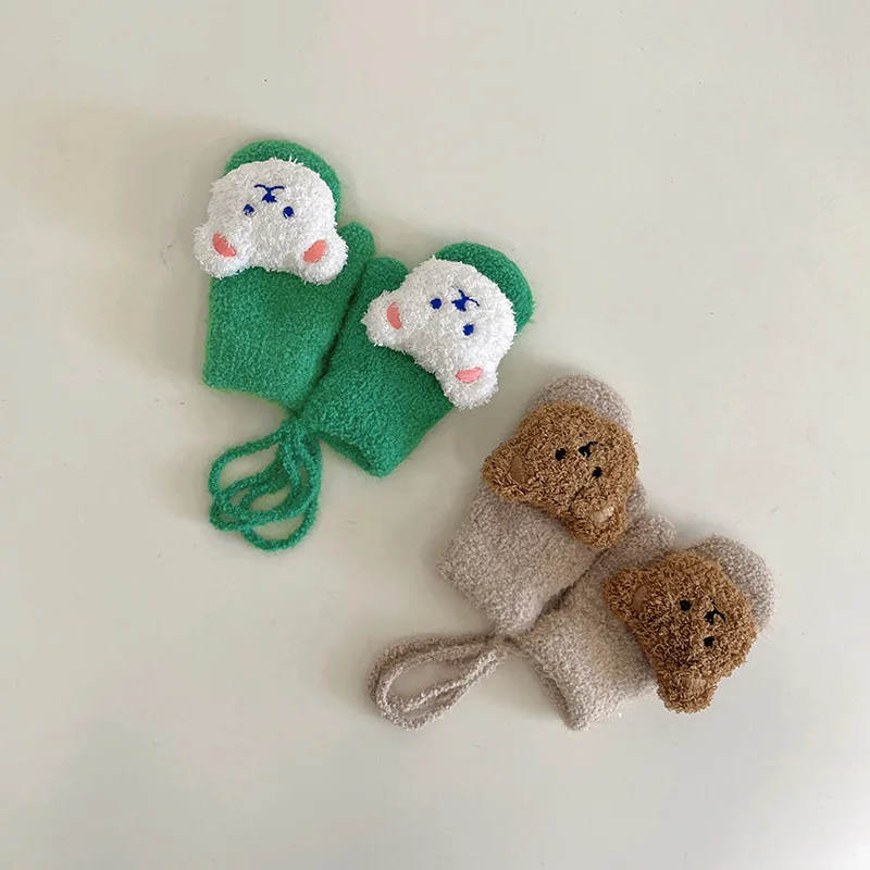 1-4Y Cartoon Bear Baby Mittens - Teething Mitten Baby 评论和价格