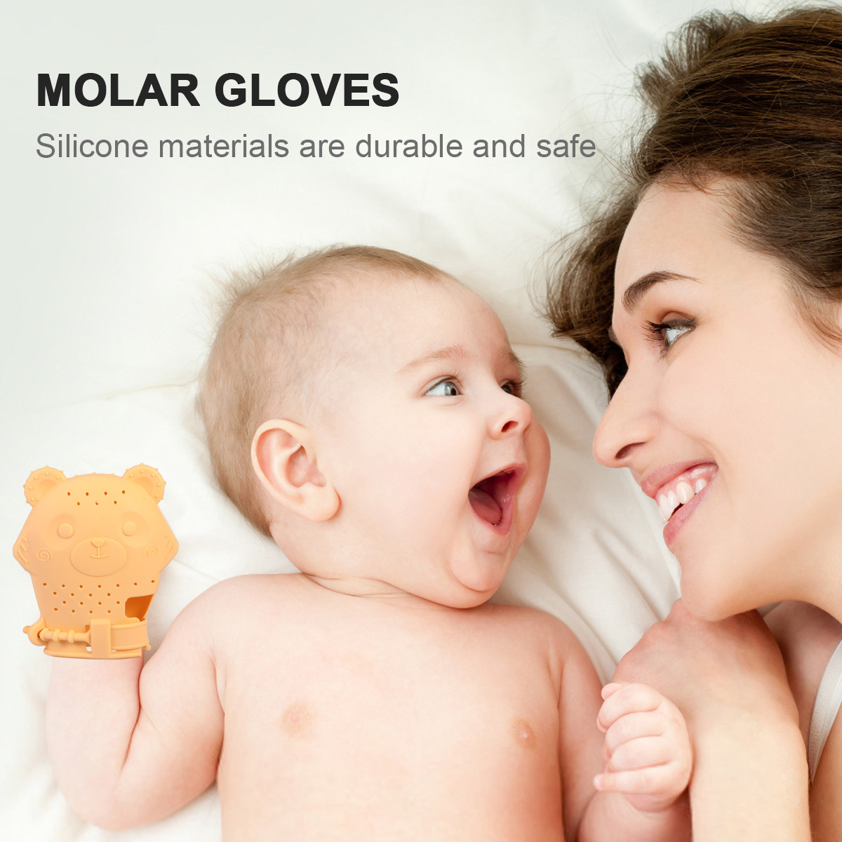 Baby Teether Mitten Silicone S - Teething Mitten Baby 评论和价格