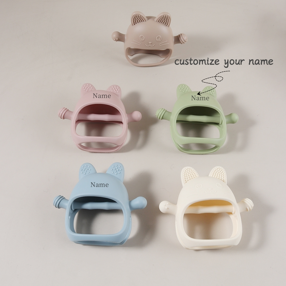 Personalized Baby Teether Cust - Teething Mitten Baby 评论和价格