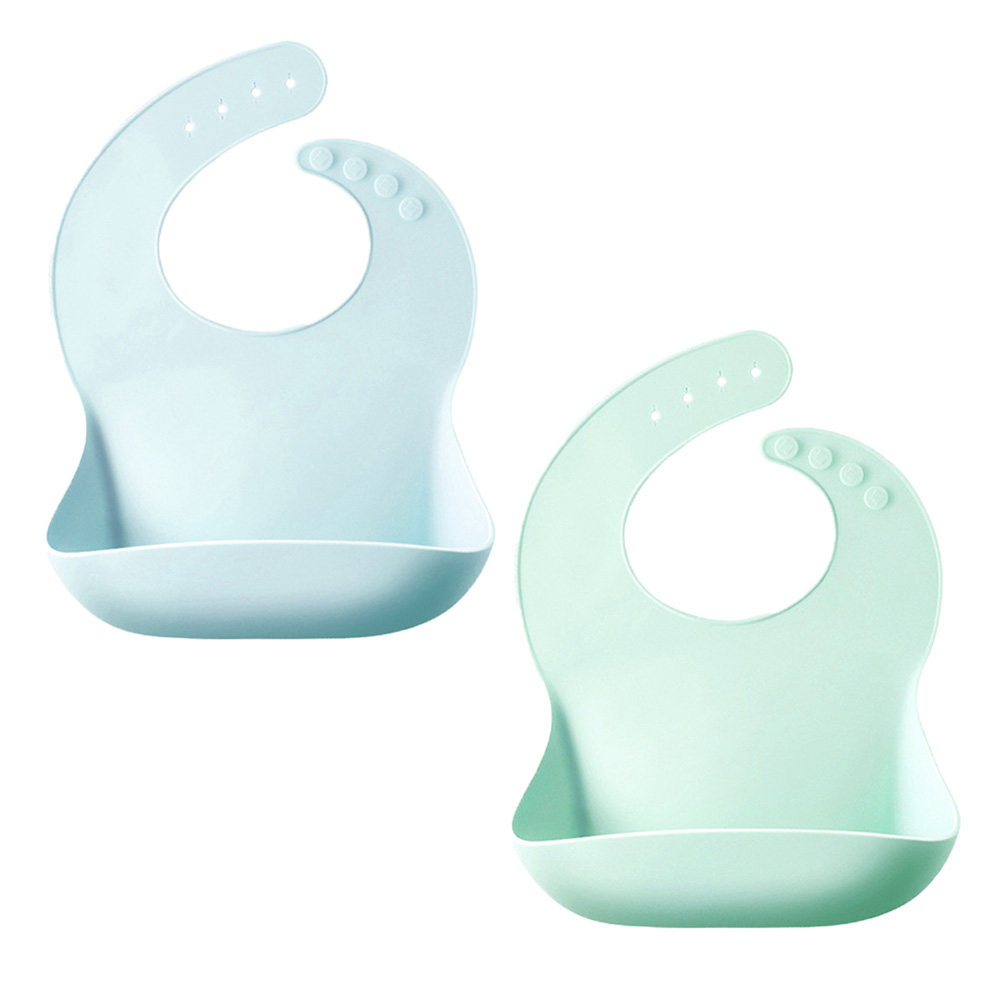 2pcs Silicone Baby Drool Bibs  - Silicone Baby Bibs 评论和价格