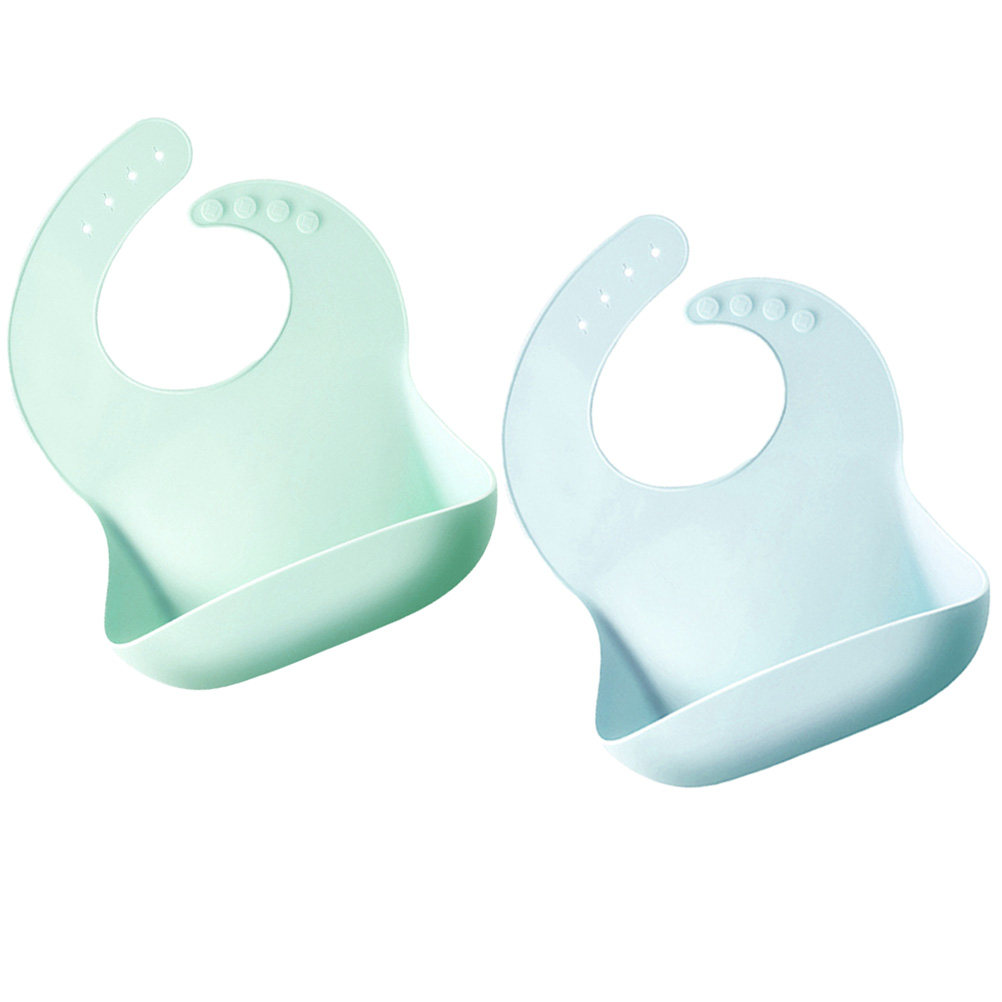 2pcs Silicone Baby Drool Bibs  - Silicone Baby Bibs 评论和价格
