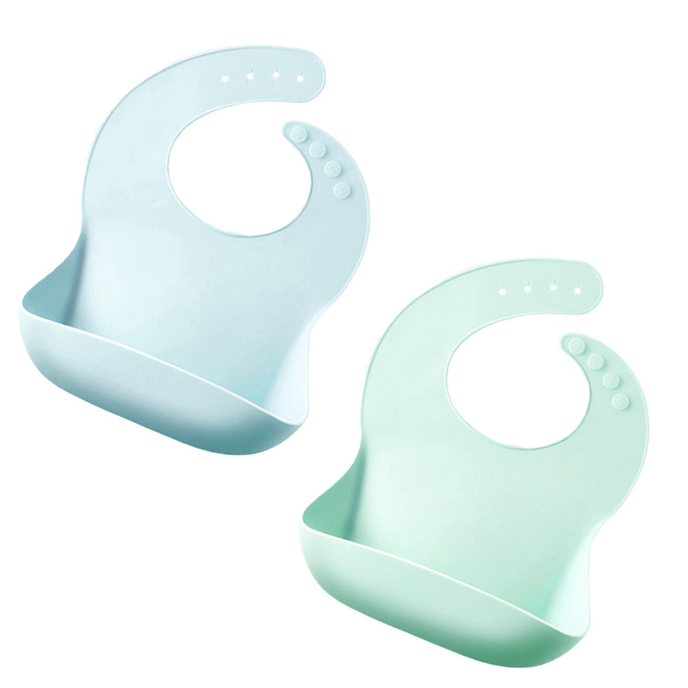 2pcs Silicone Baby Drool Bibs  - Silicone Baby Bibs 评论和价格
