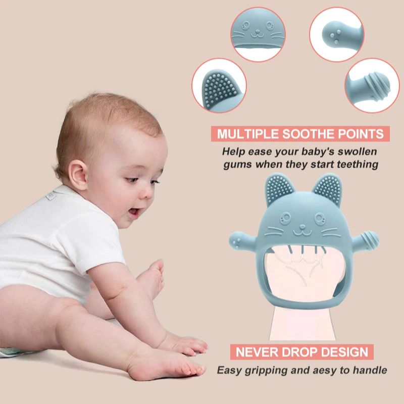1PC Baby Silicone Teethers Glo - Teething Mitten Baby 评论和价格