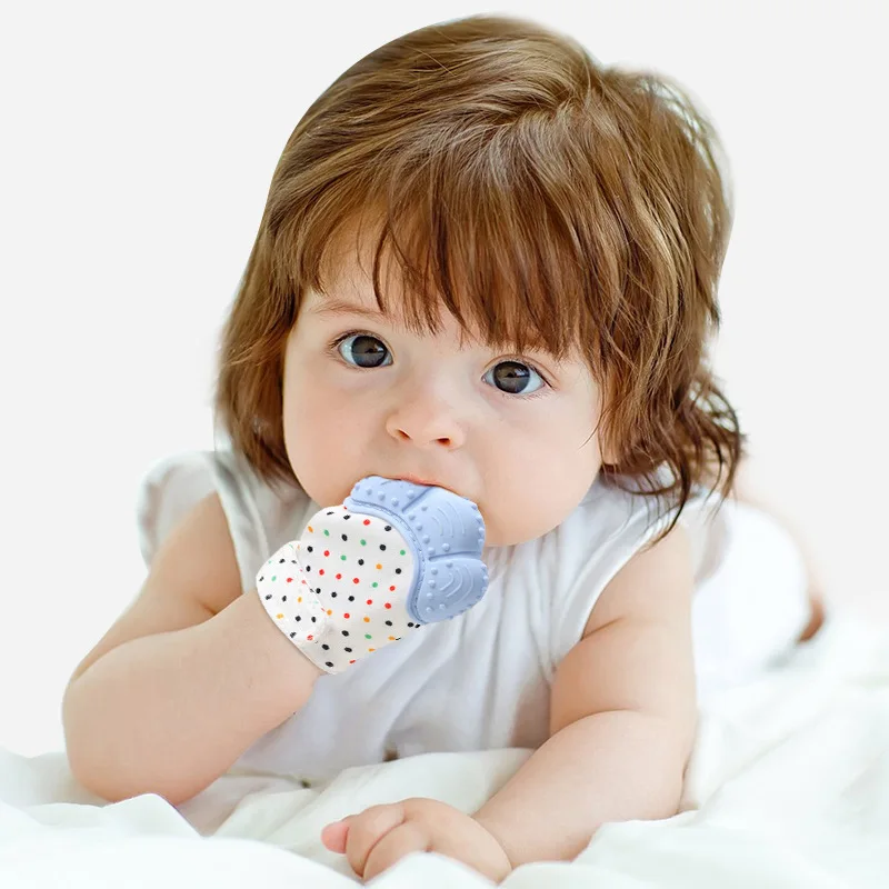 Food grade silicone Gloves Bab - Teething Mitten Baby 评论和价格