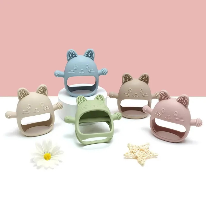 1PC Baby Silicone Teethers Glo - Teething Mitten Baby 评论和价格