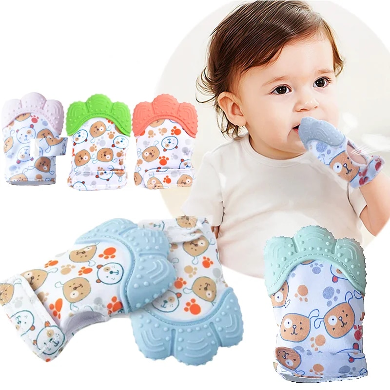 Cartoon Printed Baby Teether M - Teething Mitten Baby 评论和价格