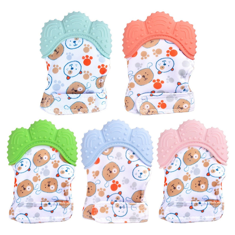 Cartoon Printed Baby Teether M - Teething Mitten Baby 评论和价格
