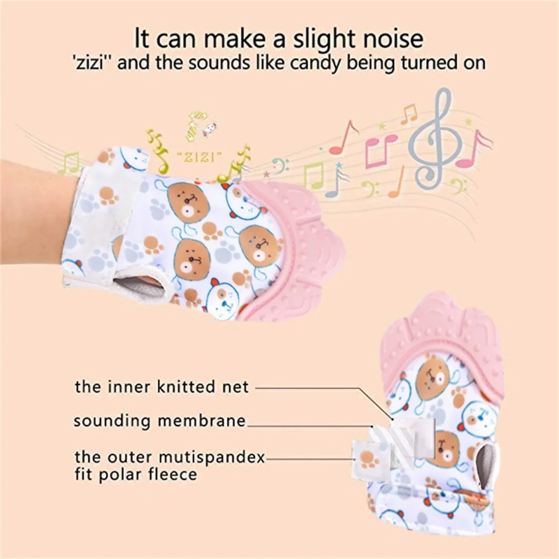 Cartoon Printed Baby Teether M - Teething Mitten Baby 评论和价格