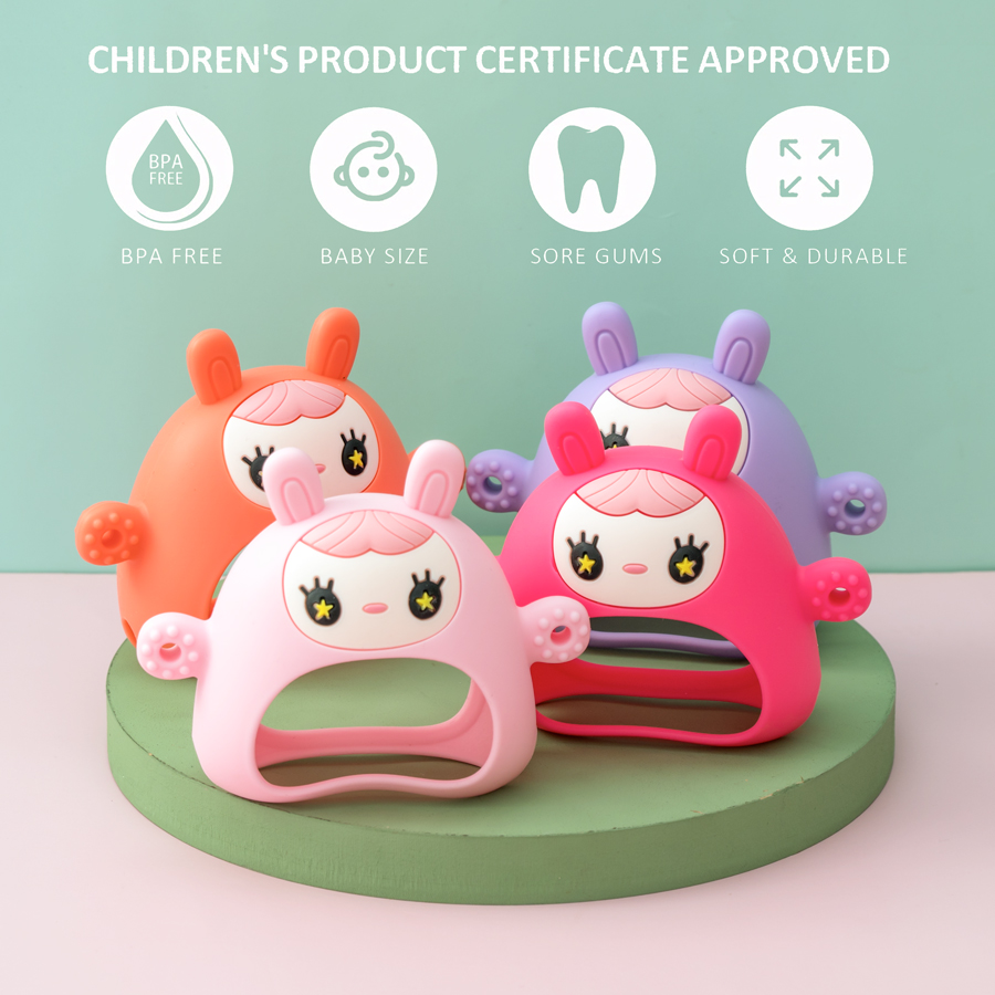 Color Kids Silicone Teether To - Teething Mitten Baby 评论和价格
