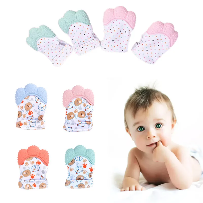 Baby Anti-Bite Silicone Gloves - Teething Mitten Baby 评论和价格
