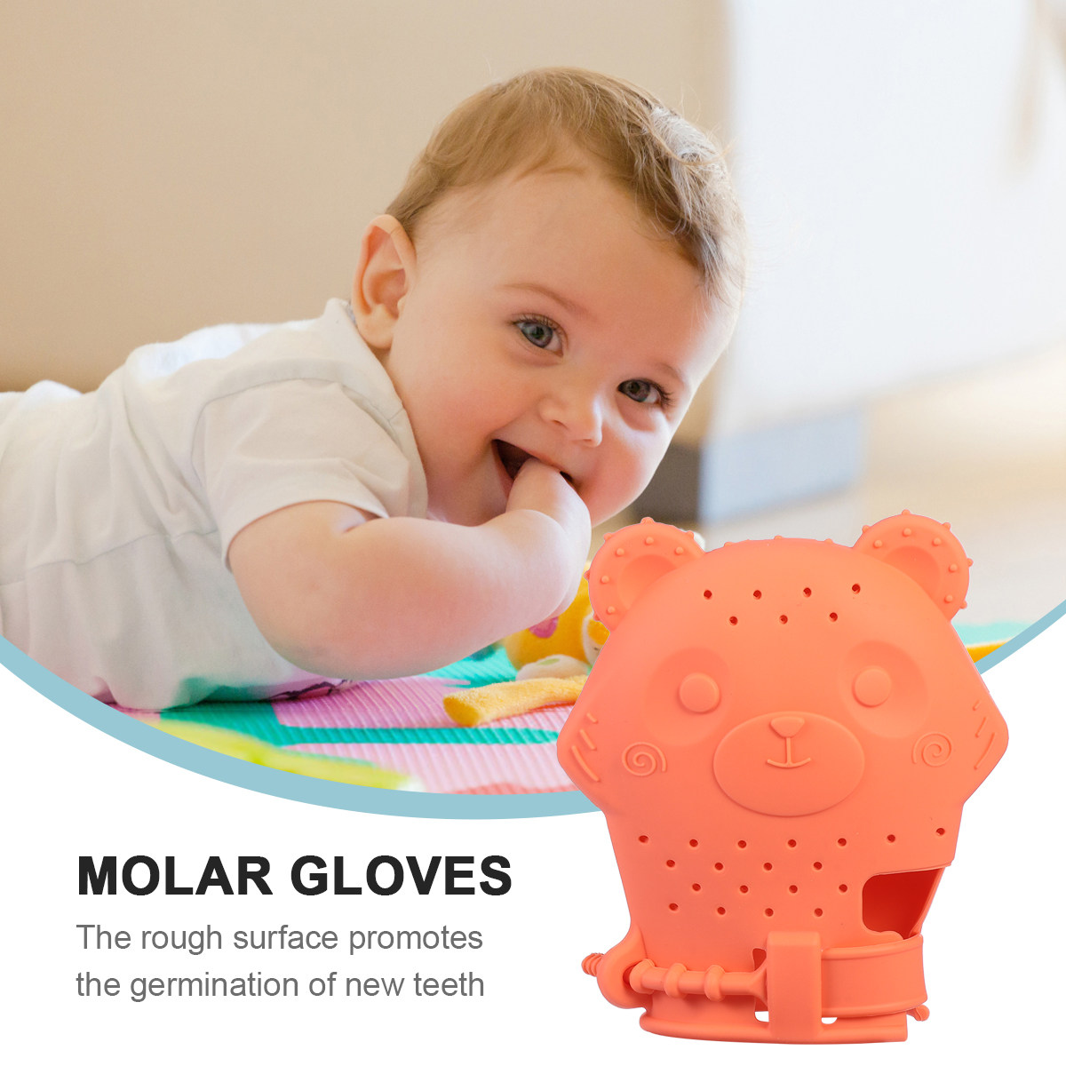 Safe Teether Glove Safe Teethi - Teething Mitten Baby 评论和价格